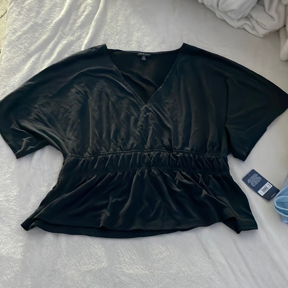 black dressy tshirt. NEVER WORN WITH TAGS!!